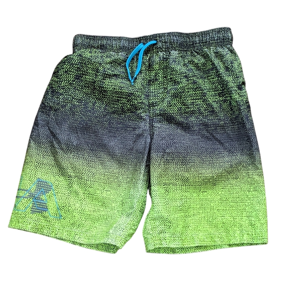 Under Armour boy Lime and Charcoal Gradient Swim Trunks Size YXL